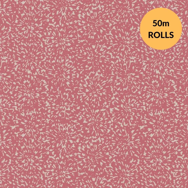 Printed Popelin RALDAMI Rosewood / Pebble